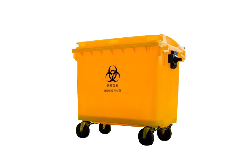 Hospital Plastic Garbage with Wheels and Pedal