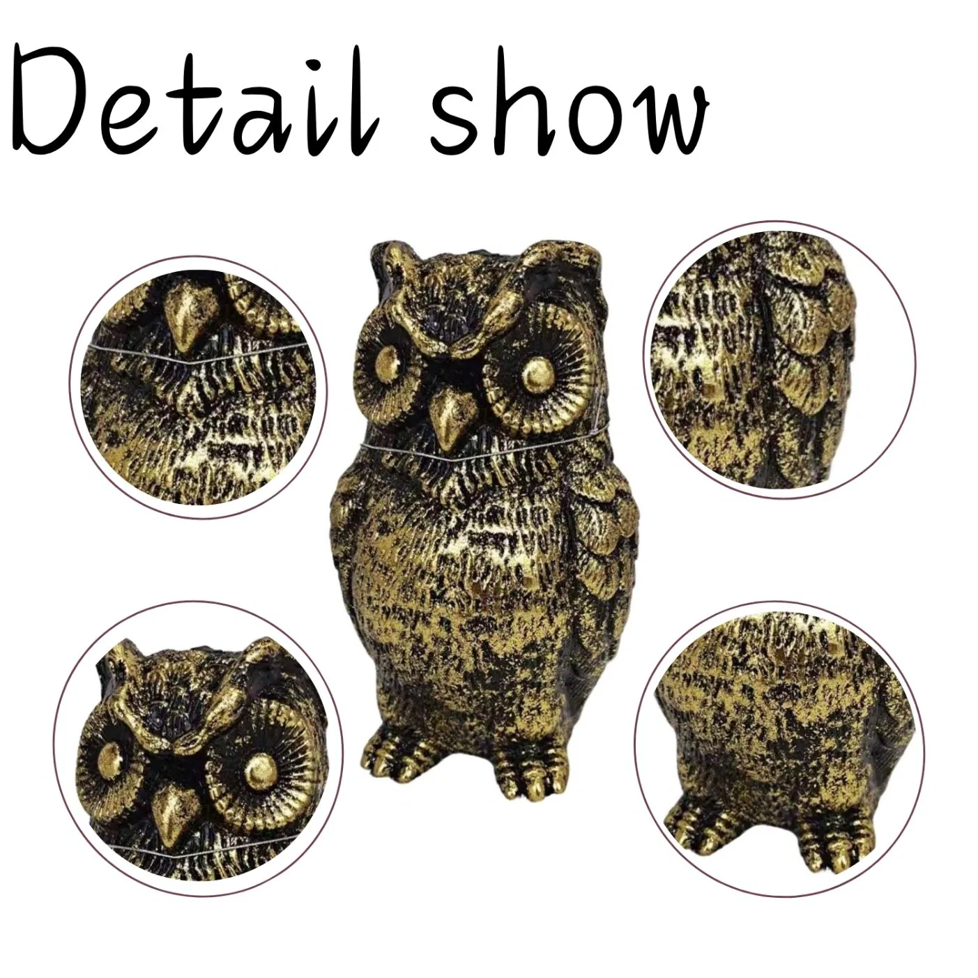 Vintage Owl Statue Brass Owl Copper Owl Figurines Christmas Ornaments