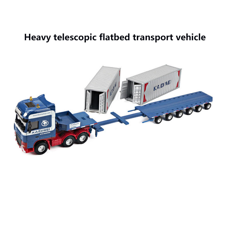 1: 50 Scale Heavy Duty Telescopic Flat Transport Truck
