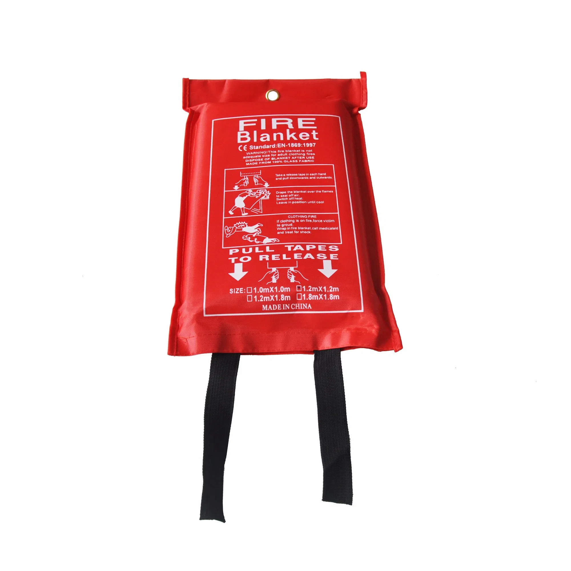 En1869 Certified 1X1m Manta Ignifuga Fire Blanket for Kitchen Use