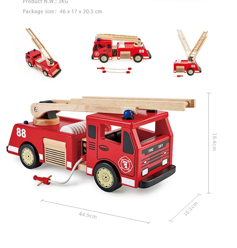 Wooden Fire Truck 6