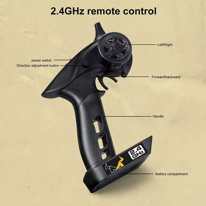 Aijh 15km/H RC Truck Model 2.4G Control RC off-Road Car Outdoor All-Terrain Vehicle Remote Control Truck Toys