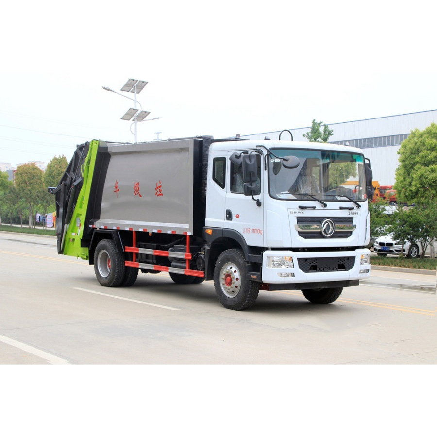 Dongfeng 4X2 Multi-Functional Compression Garbage Truck with Push Shovel and Rear Compressor