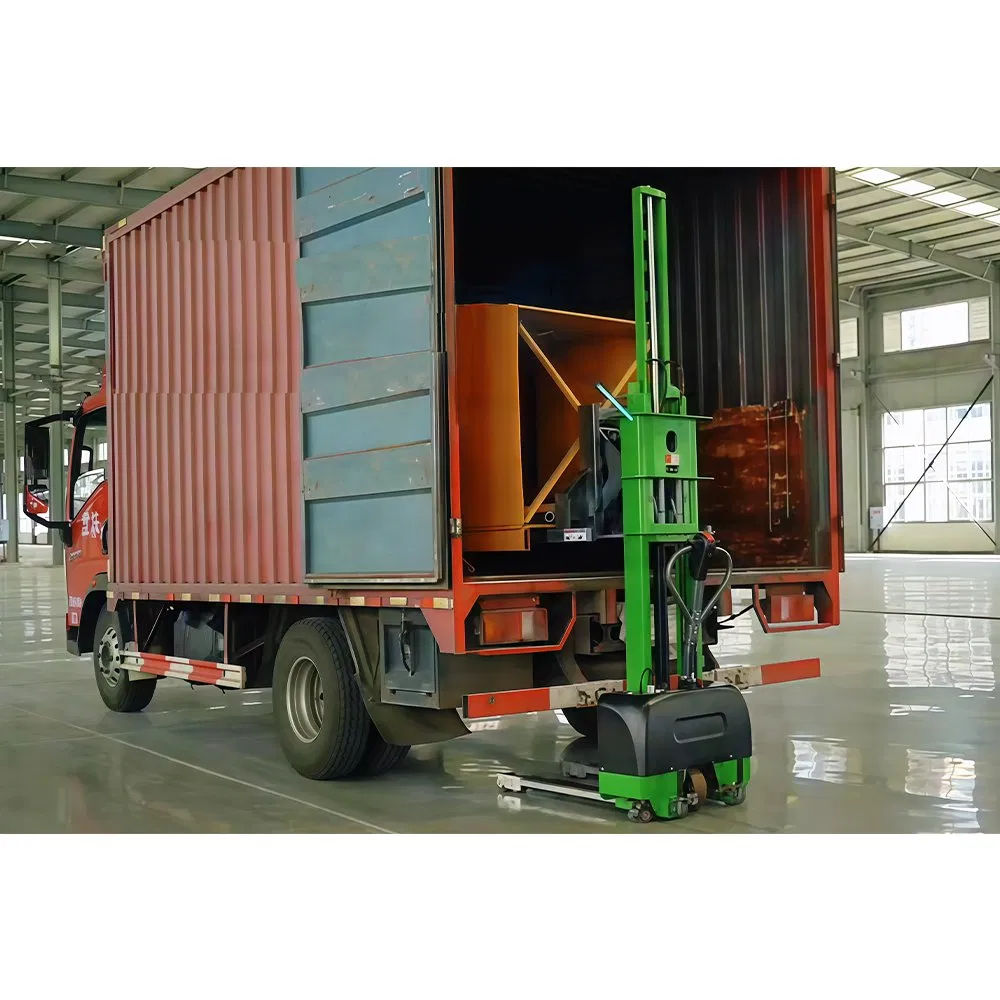 Self Lift Stacker Rated Capacity 1.5ton Reach Height 1.5m Full Electric Stacker Truck for Sale with Scissor Push-out