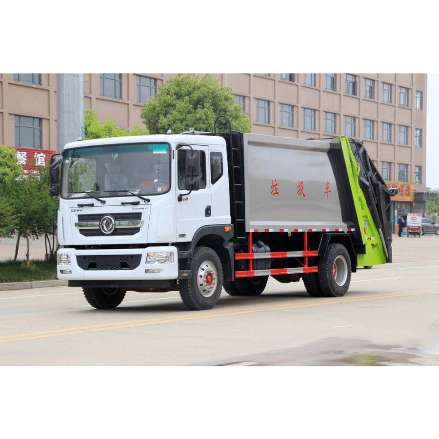 Dongfeng 4X2 Multi-Functional Compression Garbage Truck with Push Shovel and Rear Compressor
