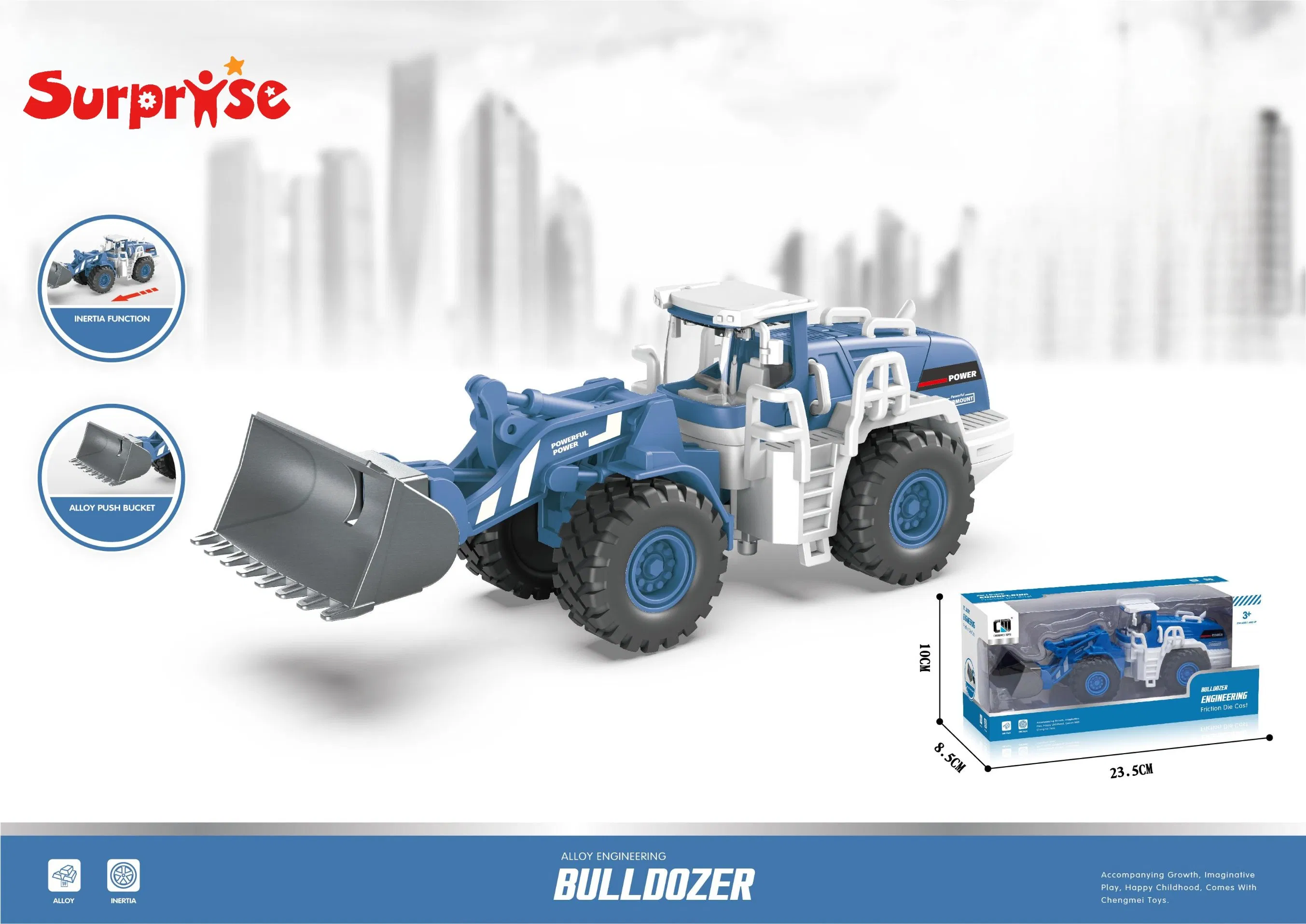 Diecast Alloy Engineering Car Model Toys Metal Bulldozer Truck Engineering Trucks Toy