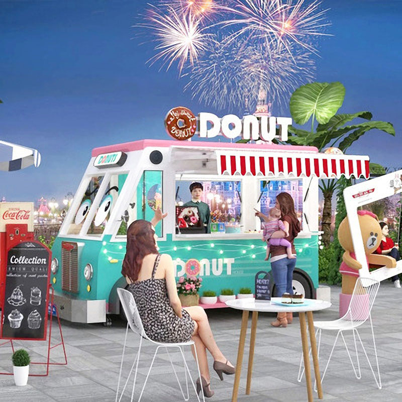 Electric Mobile Ice Cream Food Trailer Truck for Sale