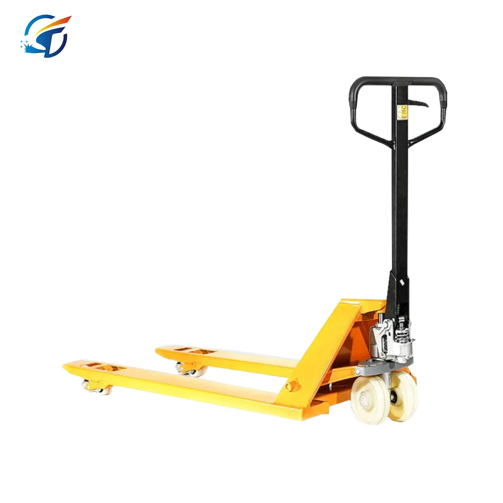 Forklift Truck Manual Cattle, Handling Driver Push Loading and Unloading Truck Trailer