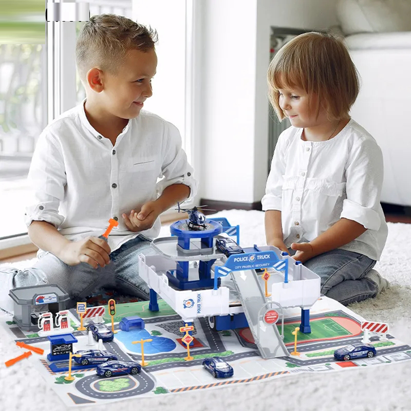 Wholesale DIY Children Vrhicle Toys Kis Cool Car Creatively Disassembly Assembly Deformation Robot Storage Set Shifter Truck