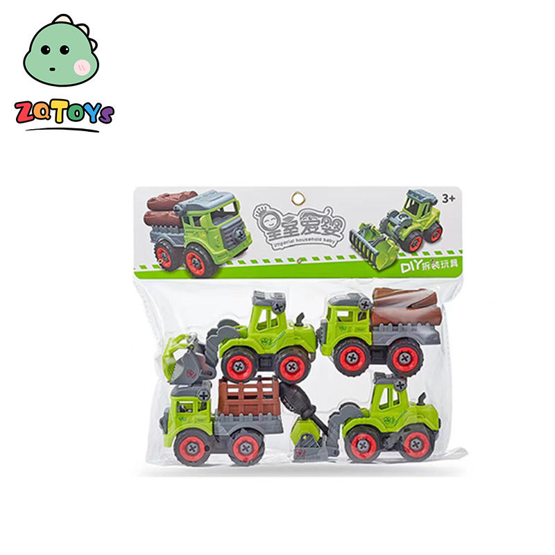 Zhiqu Take Apart Dly Truck Car Toys Educational Plastic Cross Country Vehicle Helicopter Tank Steamer Car Educational