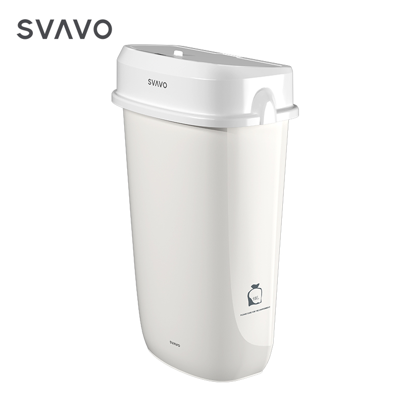 Bathroom Toilet Automatic Lady Sanitary Pad Bin Plastic Waste Bin 12L Nappy Garbage Can Baby Diaper Bucket with Lid Trash Can