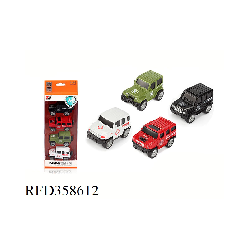 1: 48 Scale Die-Cast Car Metal Mini Truck Alloy Fire Truck Educational Toy for Kids