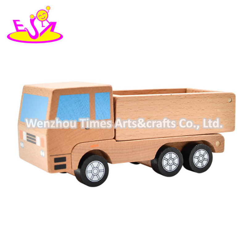 2020 Wholesale Preschool Wooden Dump Truck for Kids W04A461