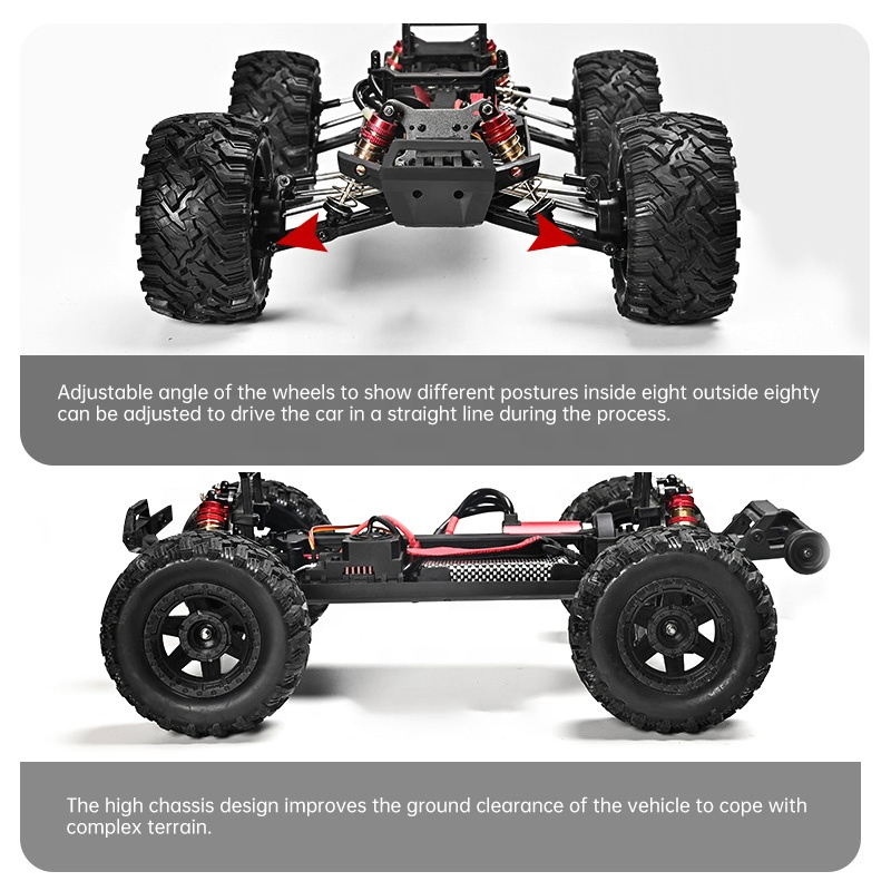 AijJH 4CH Speed 62km/H RC Car 1/10 Scale Model High Speed Racing Car Electric Power Brushless Remote Control Truck