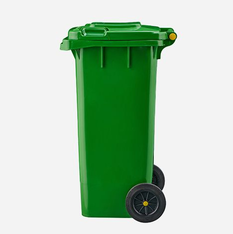 Two Wheels Mobile Garbage Container Trash Bin Green Dustbin 120L 240L