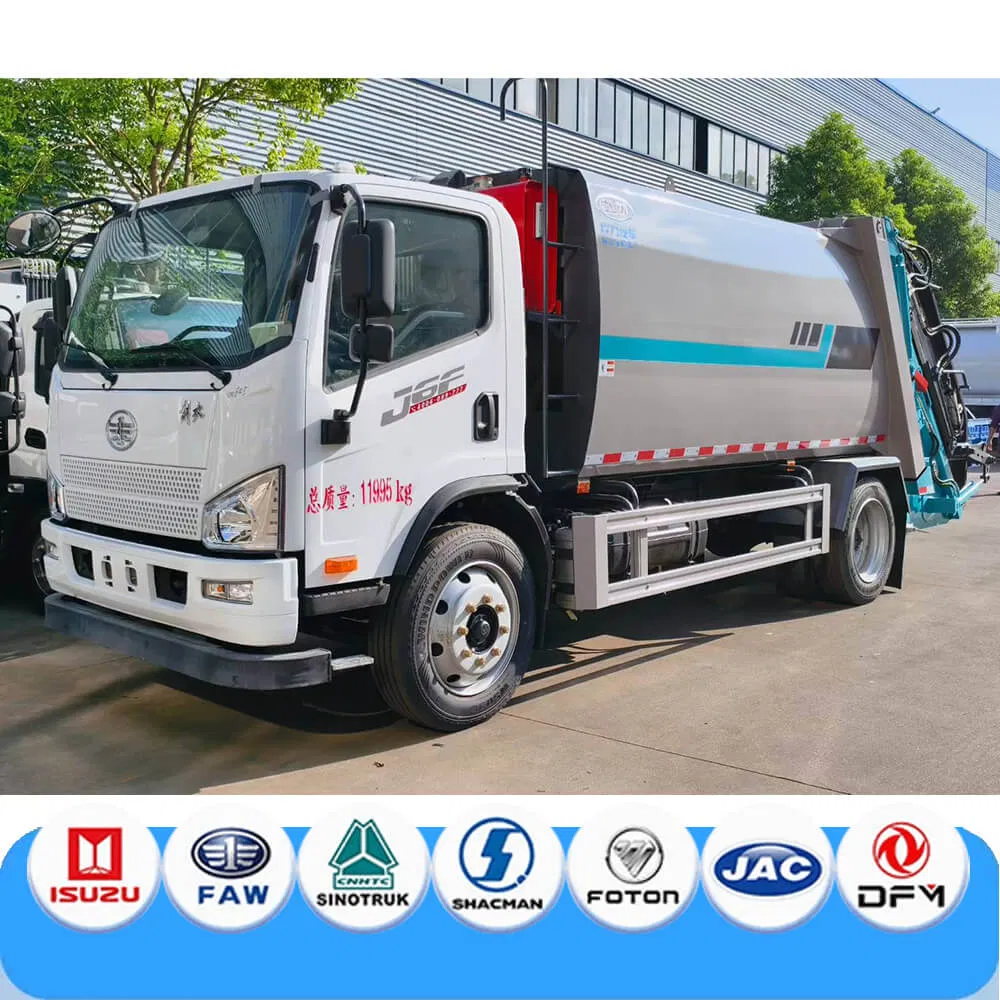 Customizable FAW J6f 4X2 Refuse Lorry for Sustainable Disposal 11cbm Compactor Refuse Truck