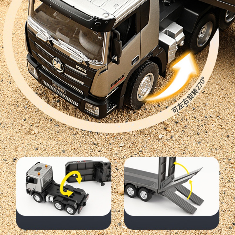 Hot Selling 2.4G 1/18 RC Car Truck Brushless Remote Control Trailer RC Flatbed Truck Metal Diecast Model Boys Toy Kids Car for Kids