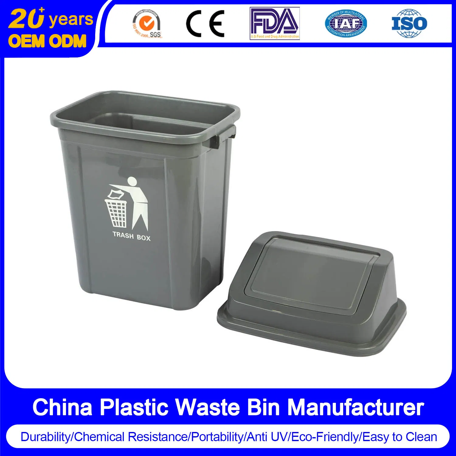 Wholesale Stocked Types of Foot Pedal Small 40L 60L 80L Plastic Garbage Waste Bin Container