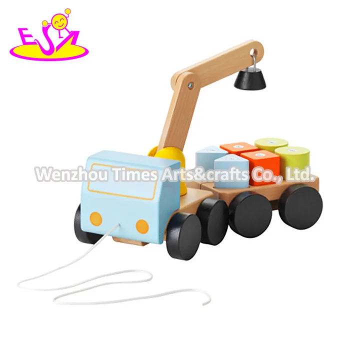 Wooden Toy Pulling Truck View 2