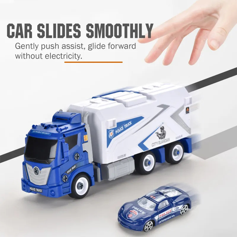 Wholesale DIY Children Vrhicle Toys Kis Cool Car Creatively Disassembly Assembly Deformation Robot Storage Set Shifter Truck