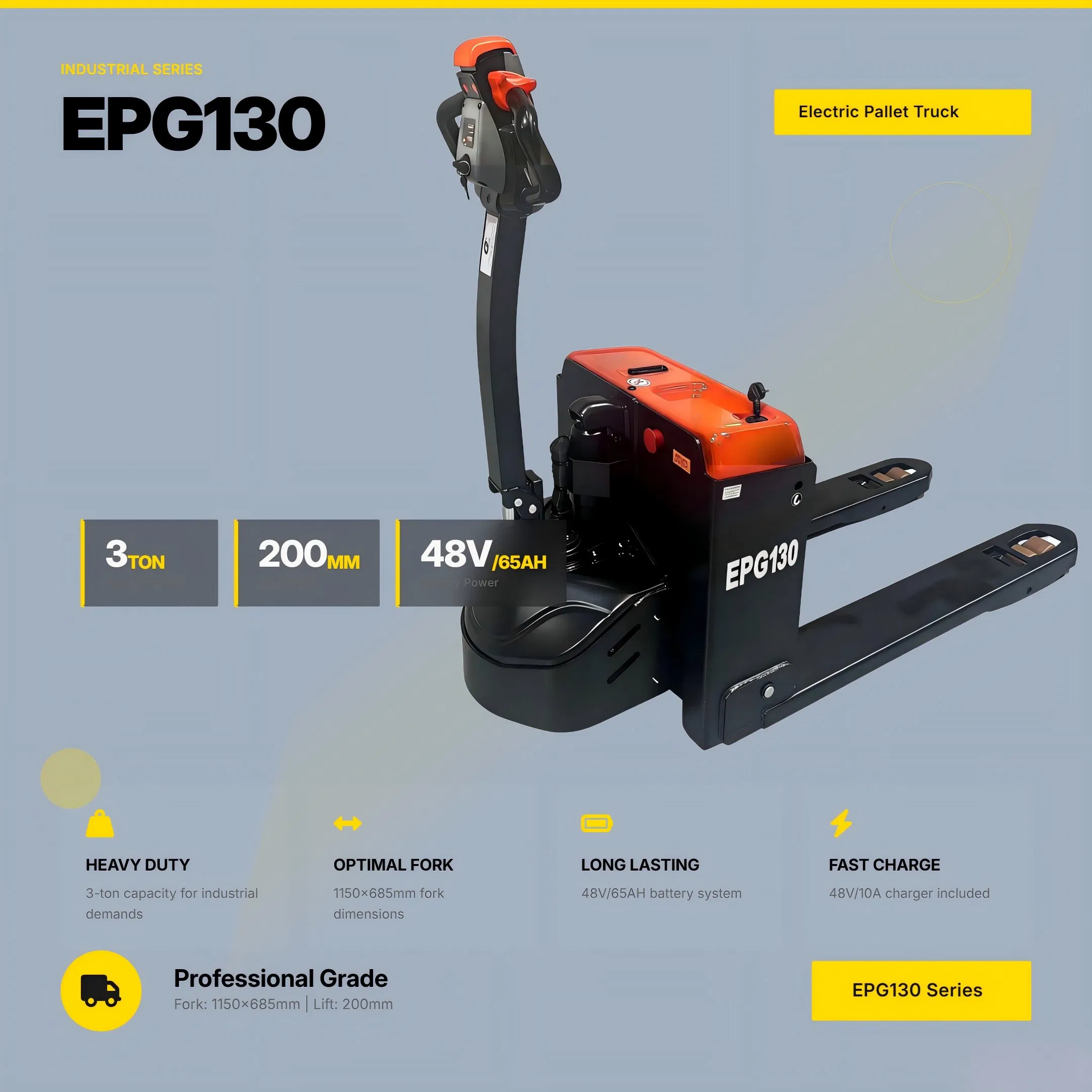 Fashion and Electric Walking Type 3t Electric Pallet Truck with Good Price Indoor