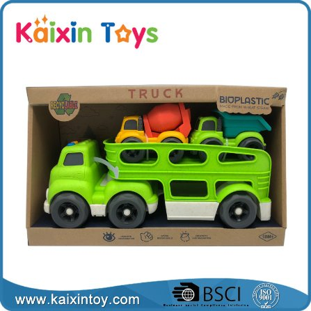 10405730 Wheat-Straw Recyclable Materials Sliding Truck with Sound Light Bio-Plastic Car Toy