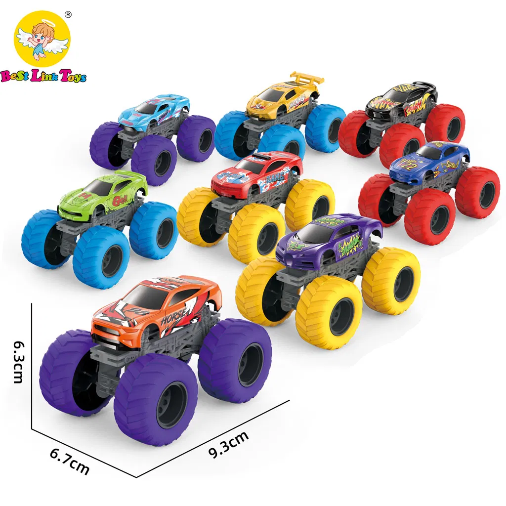 Wholesale Kids Die Cast Metal Monster Trucks Toy with Alloy Material Giant Wheels (Eight models mixed)
