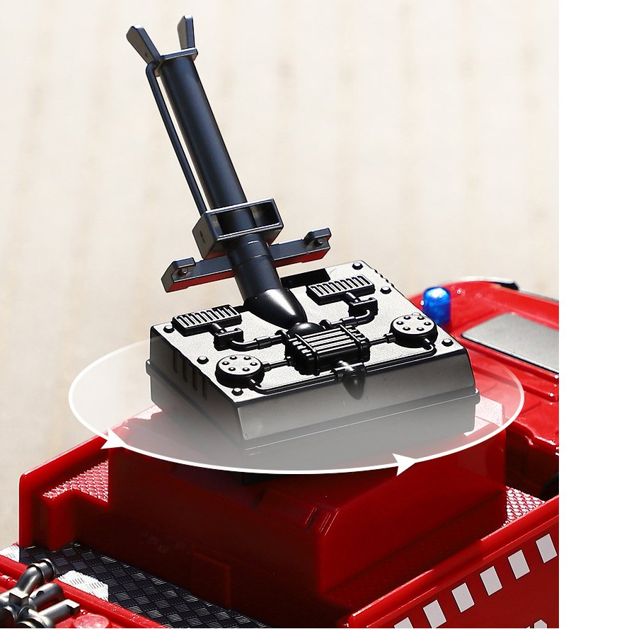 QS Toys Wholesale RC Fire Truck Shoot Water Car 1: 14 Scale Car 2.4GHz 22 Channel for Kids Gifts Collect Luxury Half Diecast Alloy Metal Toys