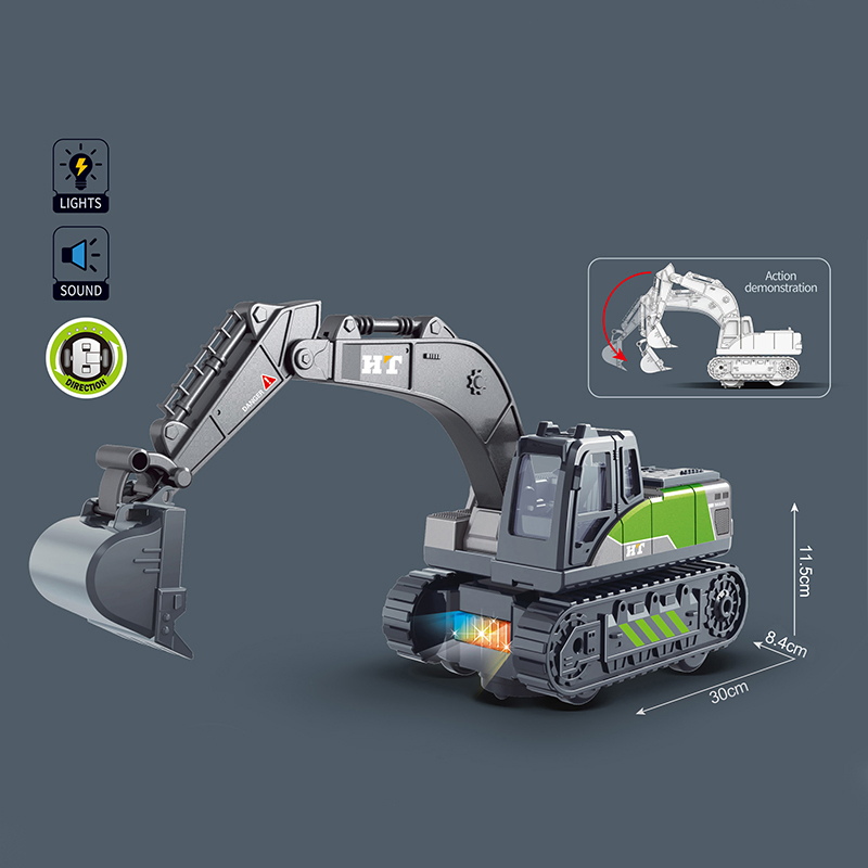 High Quality Simulation Electric Engineering Vehicle Model Toys Series Battery Operated City Truck with Light Sound