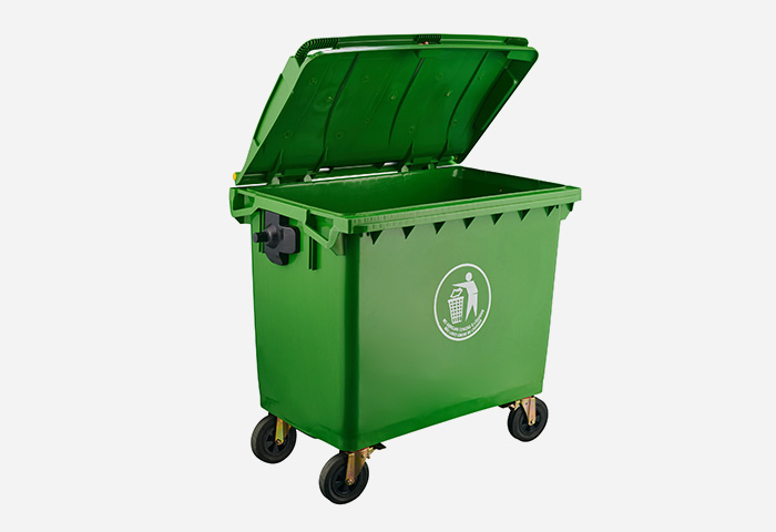 Four Wheels Mobile Garbage Container Trash Can Large Capacity Dustbin 660L 800L