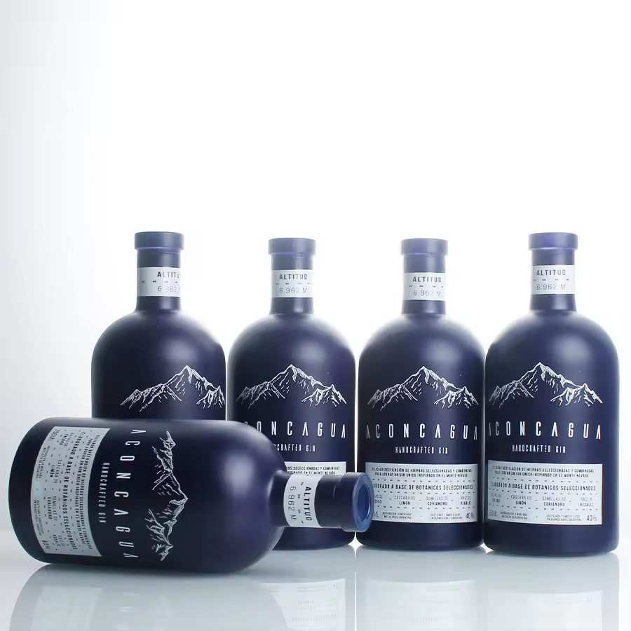 Ready Stock 100ml 700ml 750ml 1 Liter Matte Ceramic Amber Round White Vintage Rum Gin Liquor Tequila Vodka Whiskey Brandy Clear Empty Spirits Glass Bottle