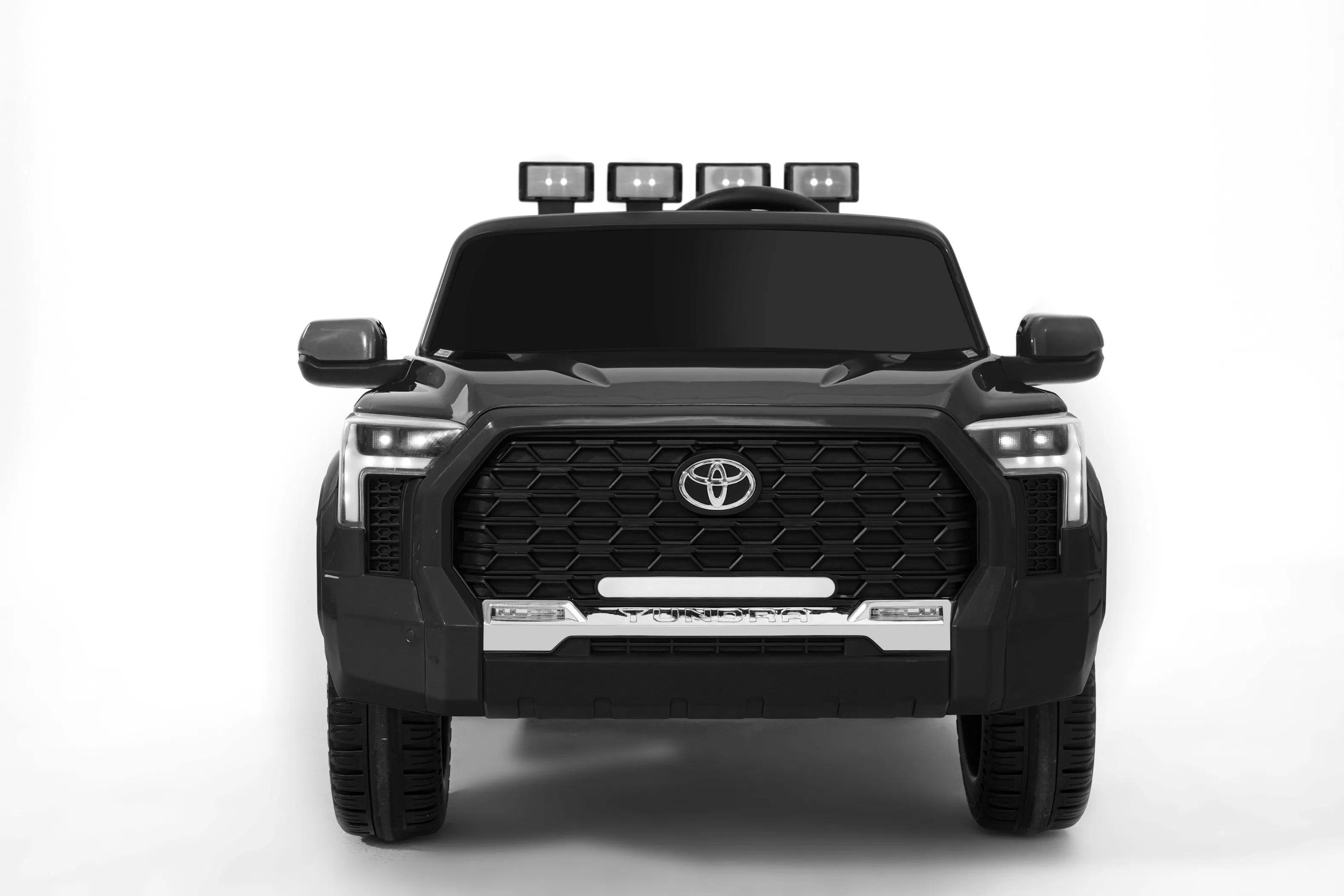 Official Toyota Kids Pickup Truck Electric Ride-on Toy with Bluetooth &amp; LED Lights-Black