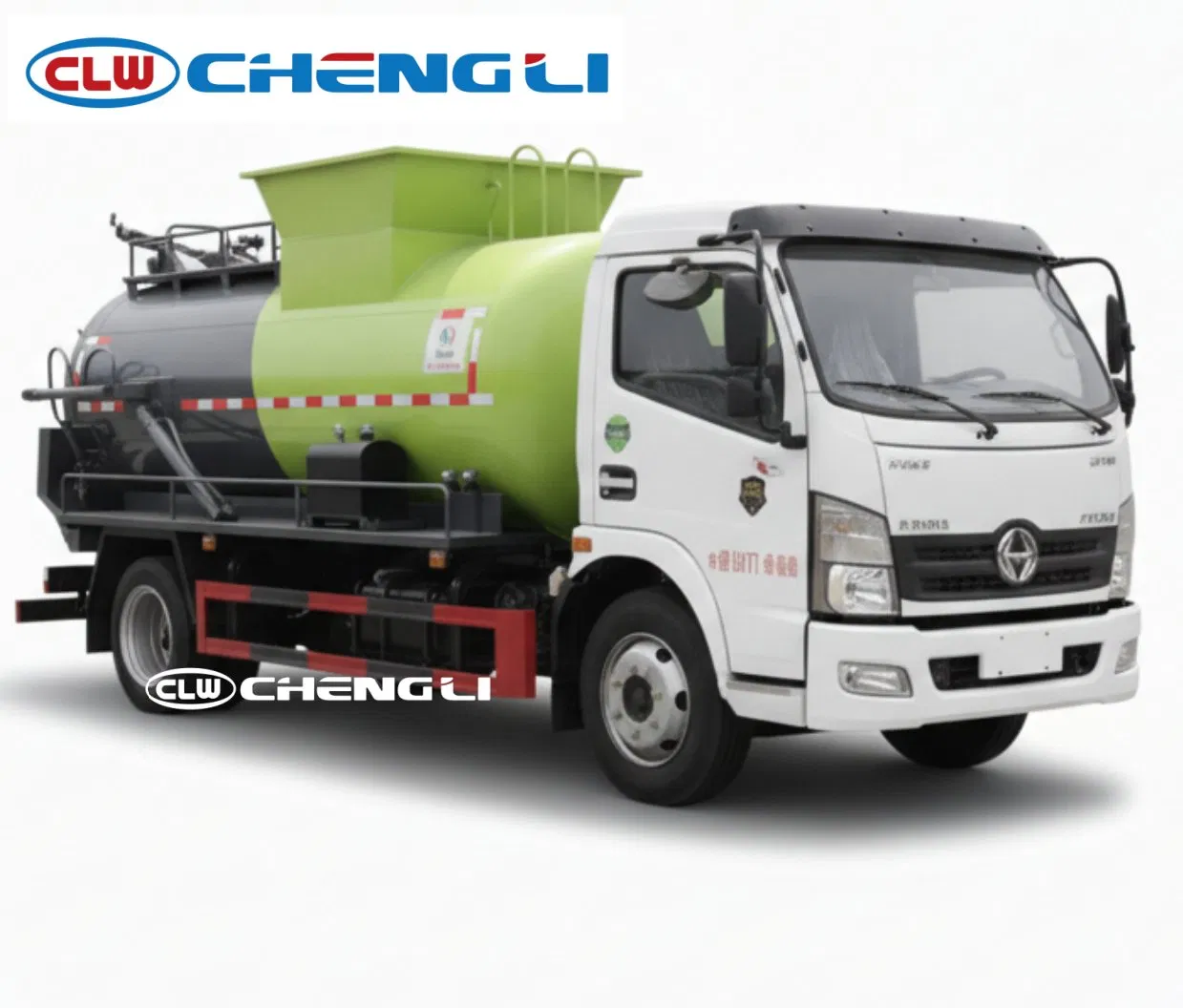 7 Cubic Meters Large Capacity, D7 Chassis, Push Discharge, Round Body Food Waste Truck