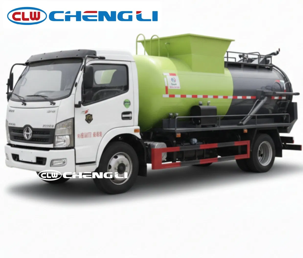 7 Cubic Meters Large Capacity, D7 Chassis, Push Discharge, Round Body Food Waste Truck