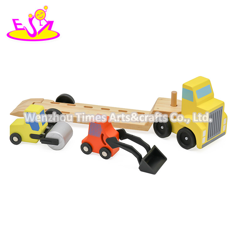 Best Design Mini Wooden Toy Car Transporter Truck for Kids W04A457
