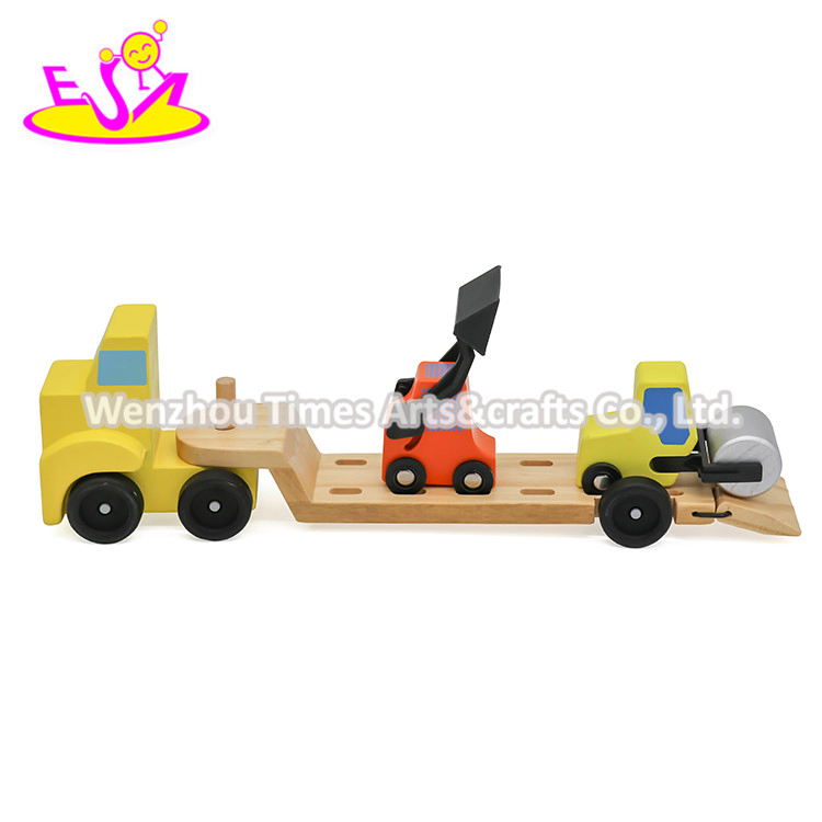 Best Design Mini Wooden Toy Car Transporter Truck for Kids W04A457