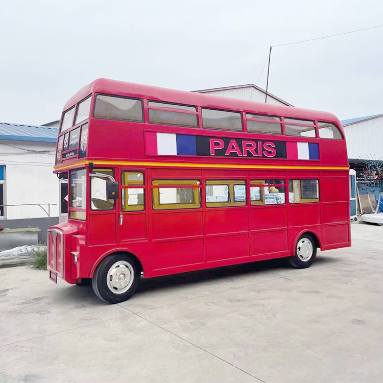 High Quality Carro Electric Fast Double Deck Food Truck for USA