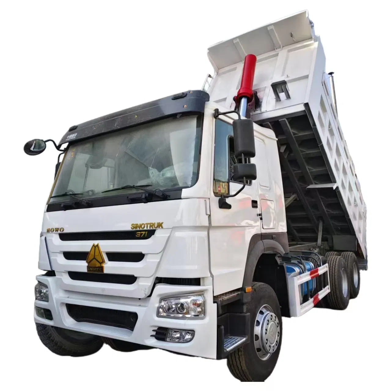 Customizable Heavy-Duty Used Dump Truck with New Hw76 Cab