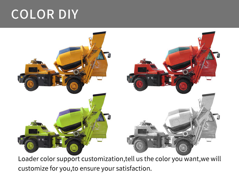 Titan TL2500 6.4ton Self Loading Concrete Mixer Truck - High-Speed 4x4 Machine with Cylinder Push Steering