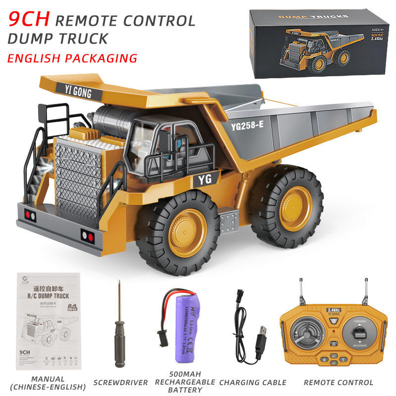 Wholesale Toys 1/20 RC Bulldozer Metal RC Cars Remote Control Truck Excavator Kid Toys