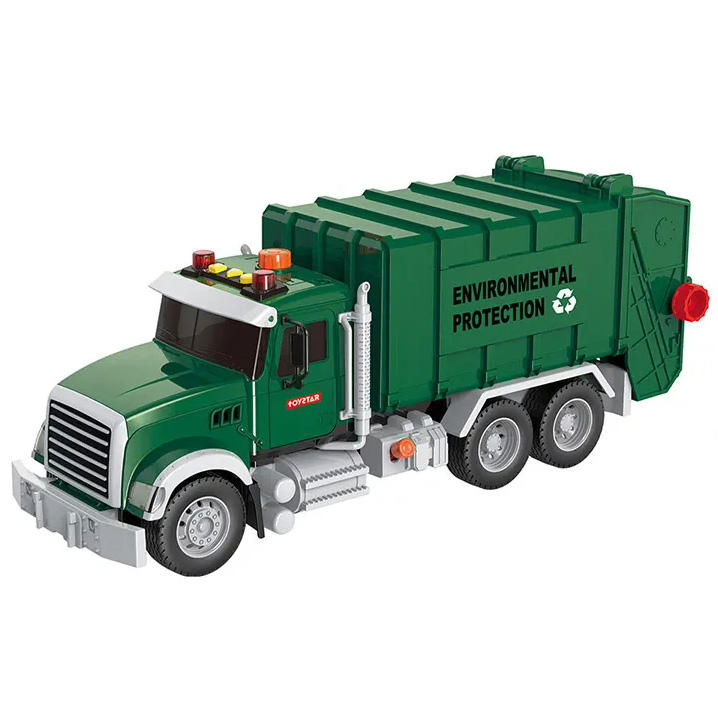 Inertia with Music Light Sanitation Trucks Toy City Truck Sanitation Toys Kids Friction Power Vehicle Gift Garbage Truck for Boy