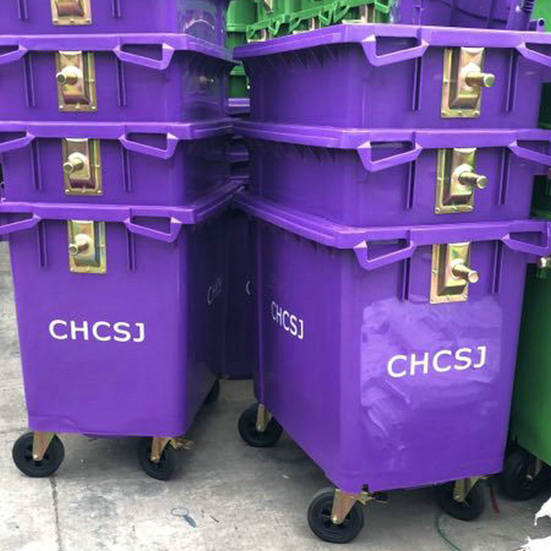 Public Plastic Garbage Can Trash Can Contenedor Basura