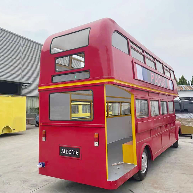 High Quality Carro Electric Fast Double Deck Food Truck for USA