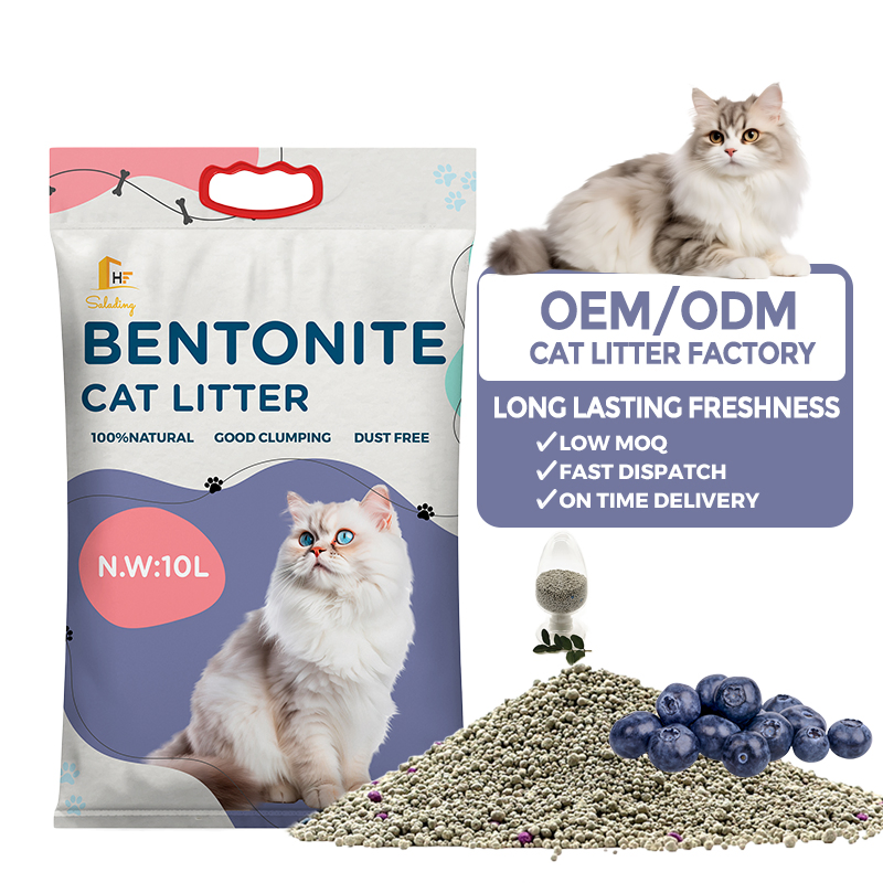 Keep Your Cat's Paws Dry Ultra-Absorbent Moisture-Controlling Bentonite Sand Long-Lasting Economical Clay Pellets Factory From China