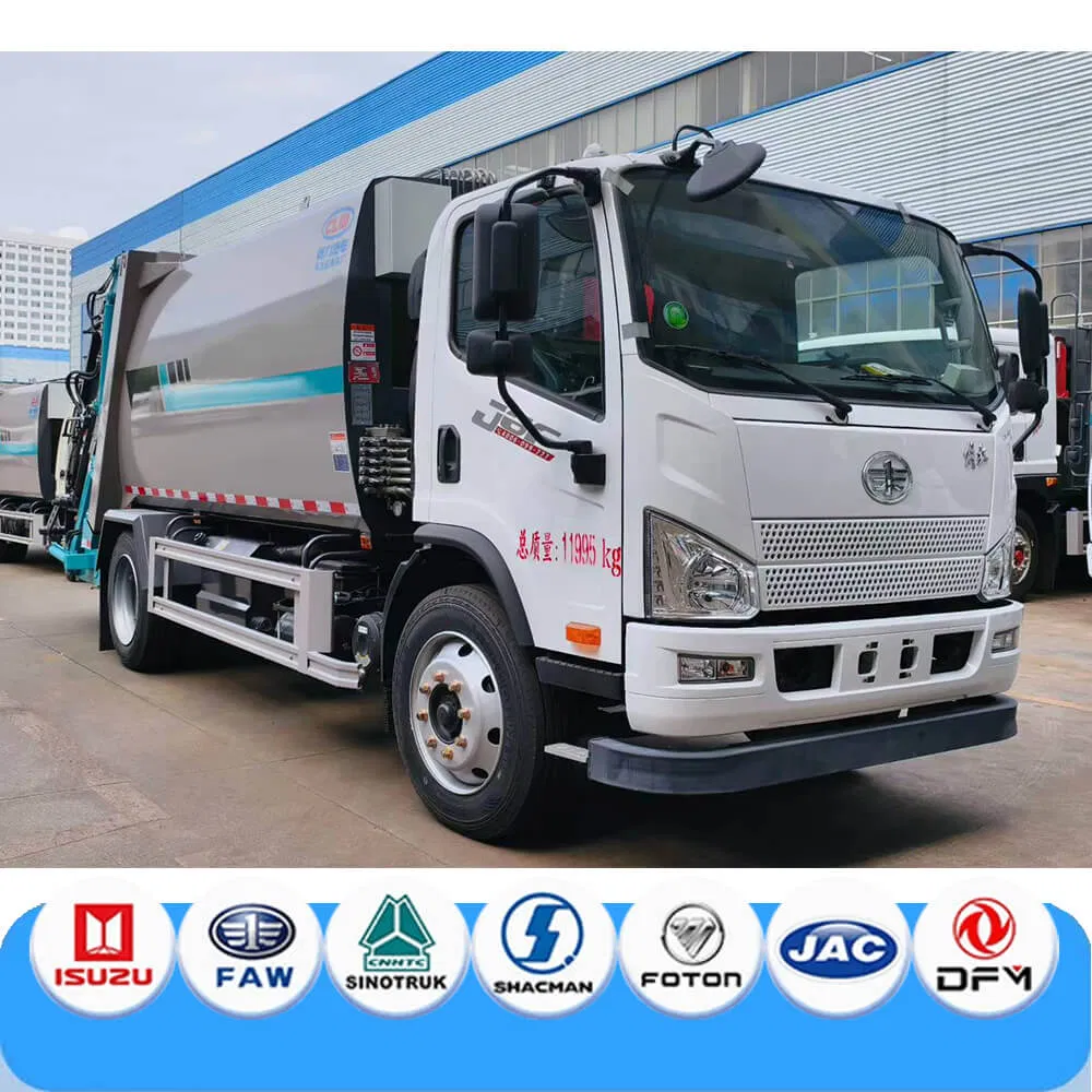Customizable FAW J6f 4X2 Refuse Lorry for Sustainable Disposal 11cbm Compactor Refuse Truck
