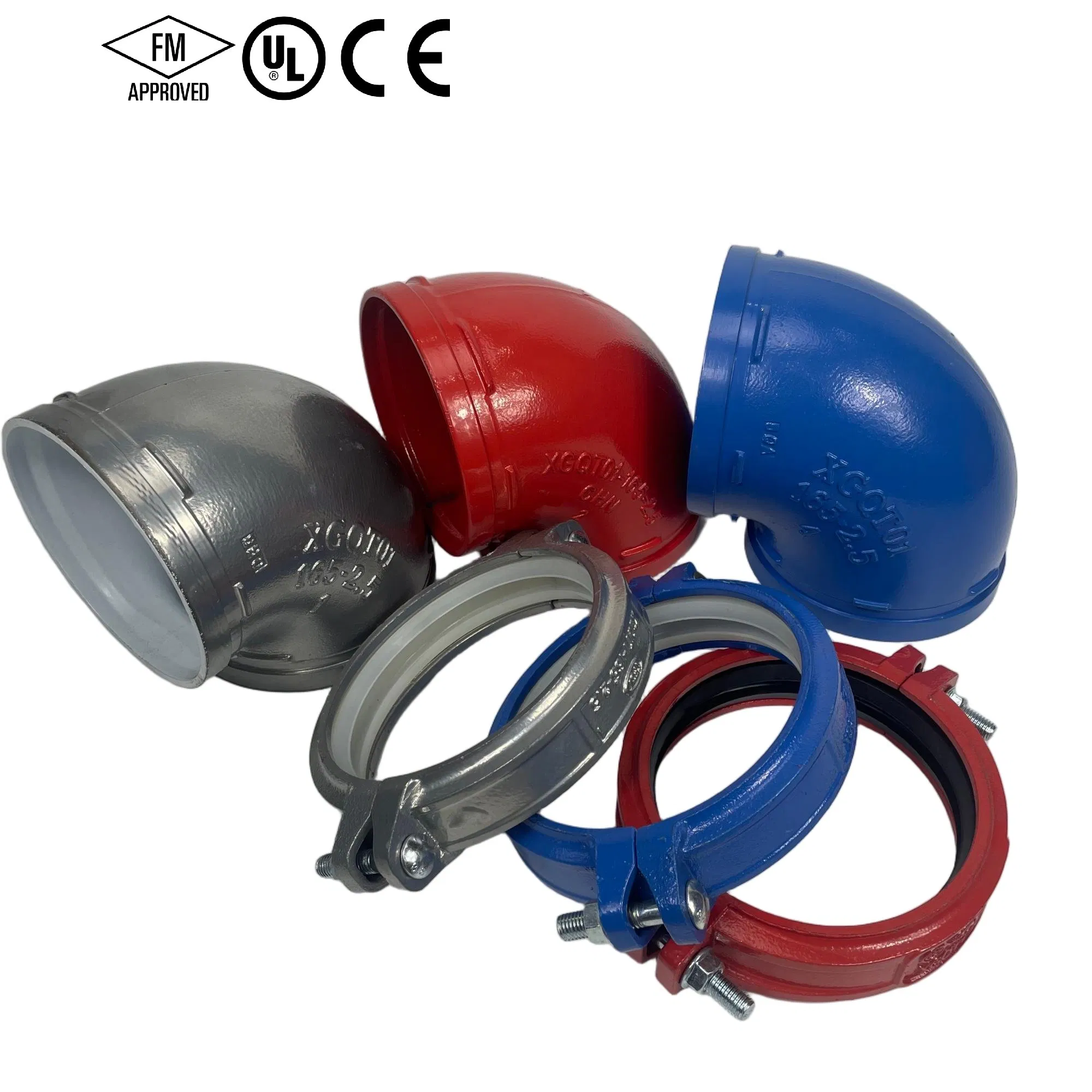 FM/UL Made in China Price Fire-Protection Ductile Iron Grooved Pipe Fitting Coupling