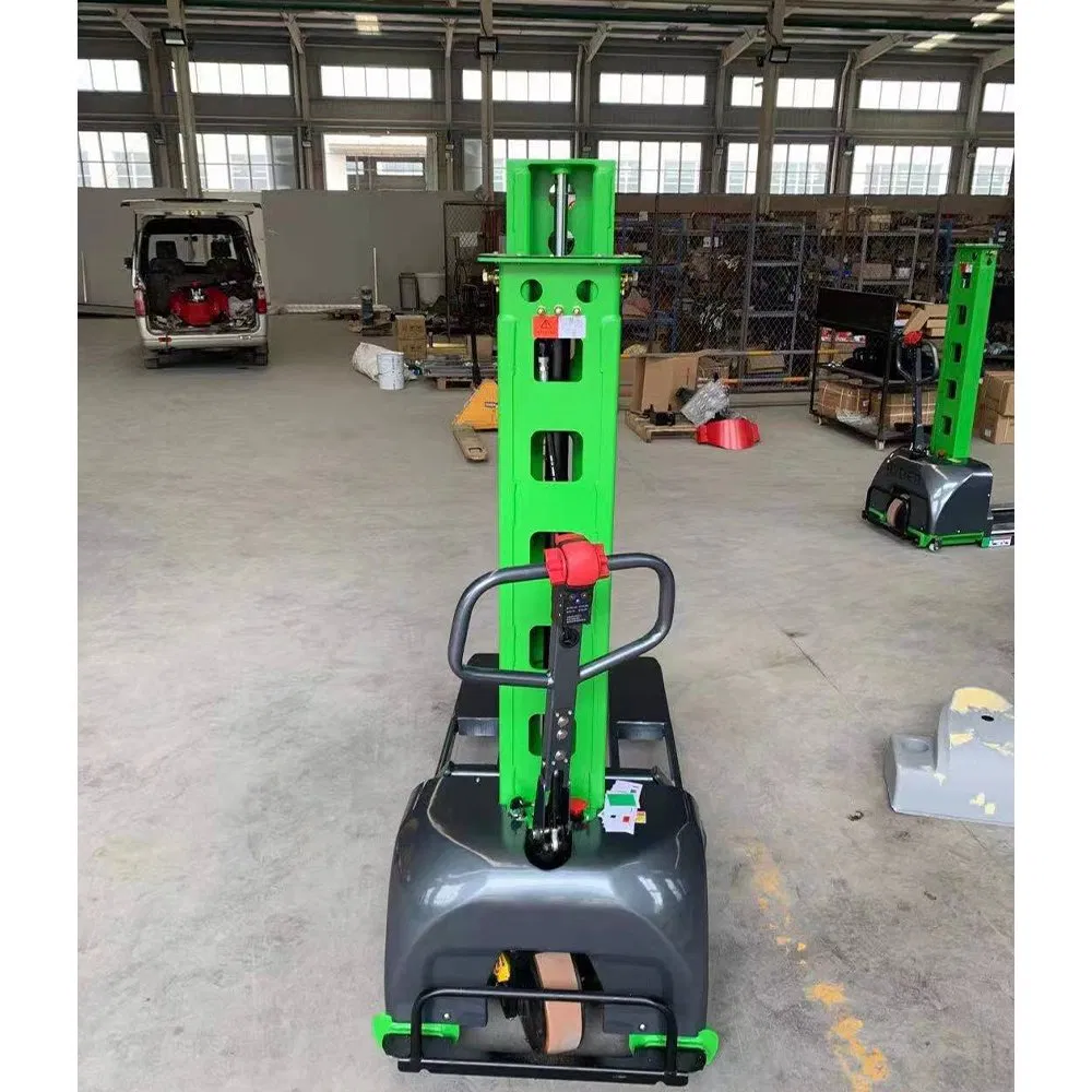 Self Lift Stacker Rated Capacity 1.5ton Reach Height 1.5m Full Electric Stacker Truck for Sale with Scissor Push-out