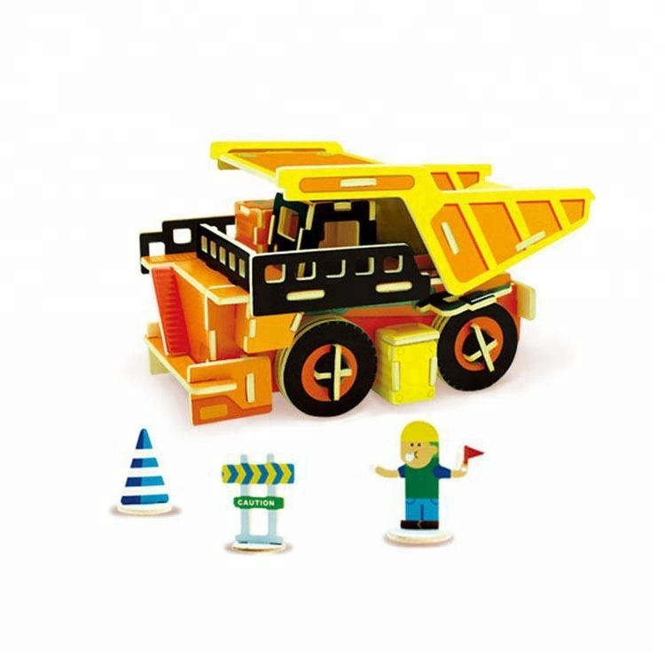 Kids Promotional Big Diecast Construction Wooden Toy Truck