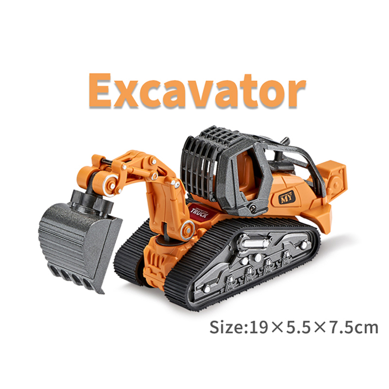 1: 32 Pull Back Diecast Car Toy Die Cast Engineering Model Trucks Kids Disassembly Metal Truck Toys with Light and Music Diecast Cars