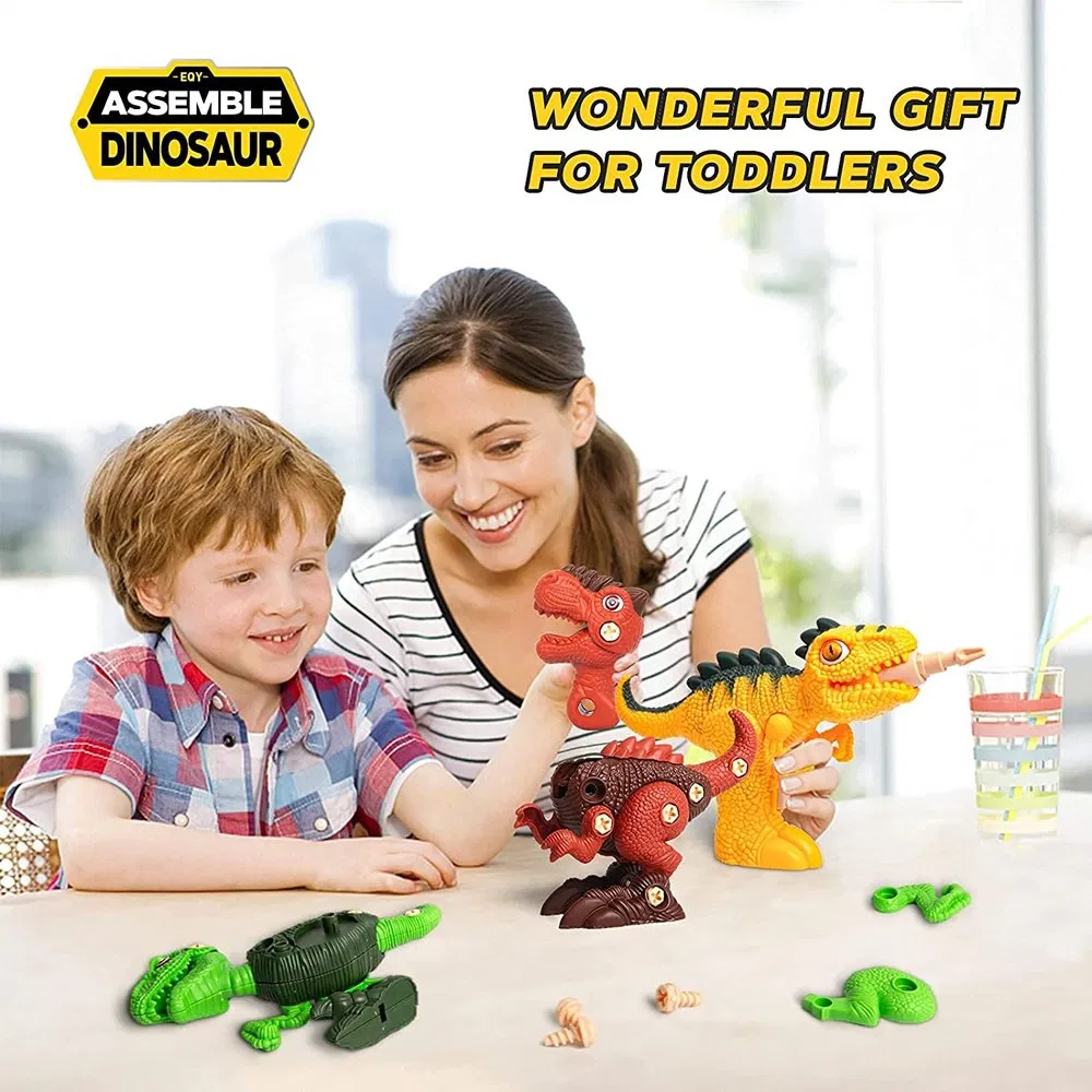 Best Children Juguetes Boy Gift Dinosaur Toys Take Apart Dinosaur Toys with Electric Drill for Kids Plastic Stem Construction Assemble Building Kids Toy